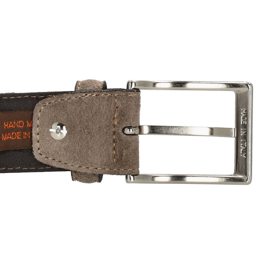 Moderner Veloursleder Gürtel 3,5cm breit in Taupe für elegante Looks