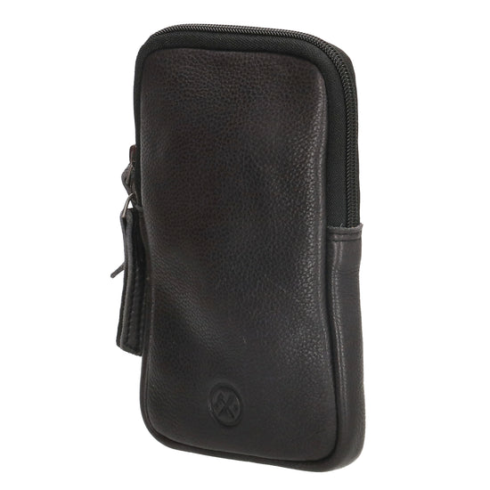 Handytasche | Minibag 10x18cm in Schwart mit Reißverschluss - leder-accessoires.com