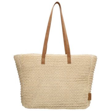 XXL Basttasche 46 x 35cm in Natur mit Reißverschluss