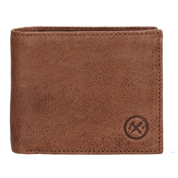 Lederbörse Querformat 11x9cm in Cognac - leder-accessoires.com