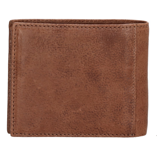 Lederbörse Querformat 11x9cm in Cognac - leder-accessoires.com