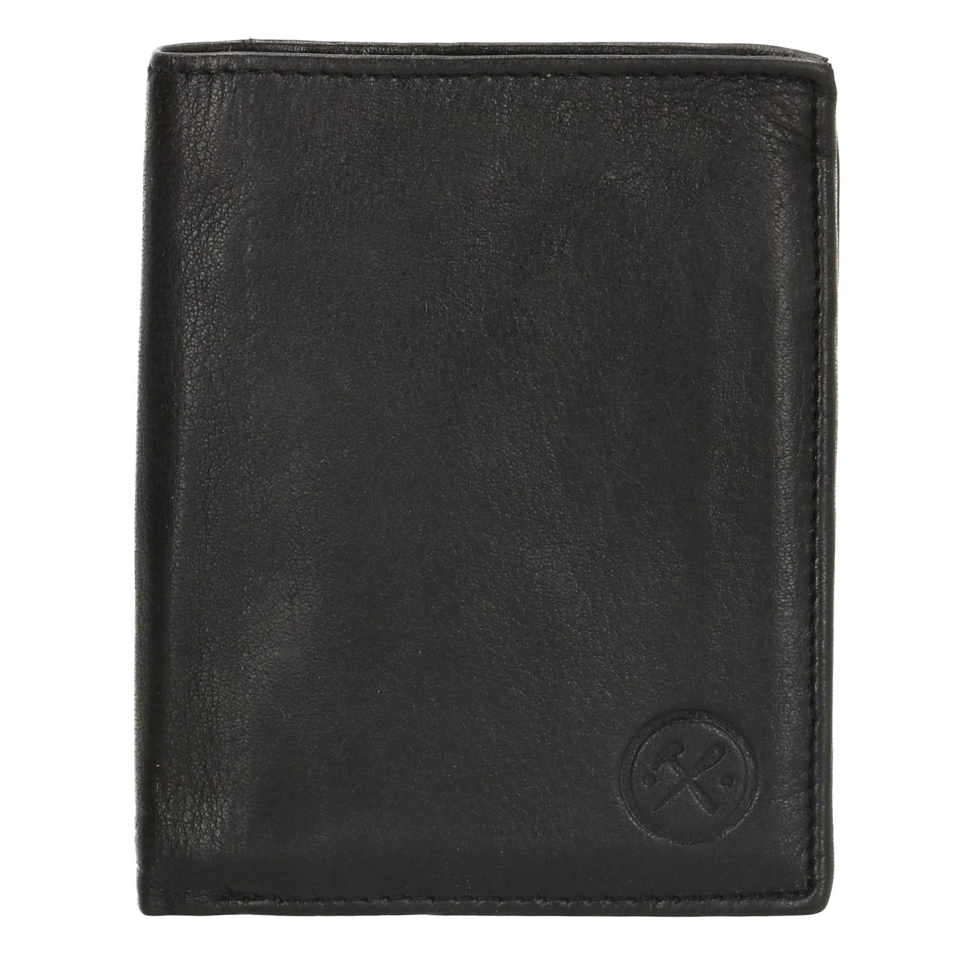 Lederbörse Hochformat 11,5x9,5cm in Schwarz - leder-accessoires.com