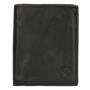 Lederbörse Hochformat 11,5x9,5cm in Schwarz - leder-accessoires.com