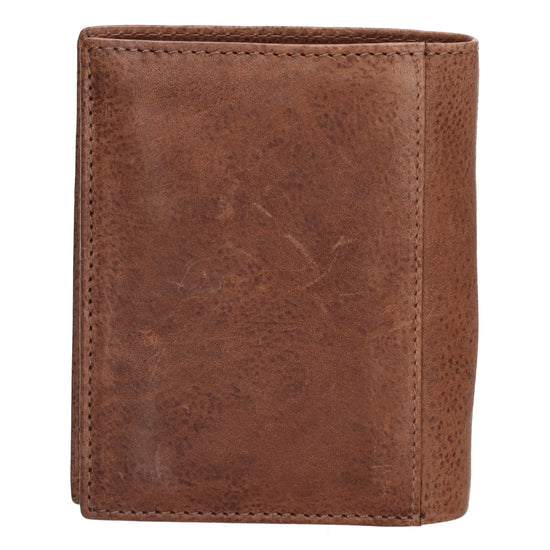 Geldbörse Hochformat 11,5 x 9,5cm mit Riegel in Cognac aus Leder - leder-accessoires.com