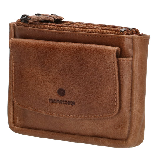 Schlüsseletui 13x7,5cm in Braun aus Leder mit Druckknopffach - leder-accessoires.com