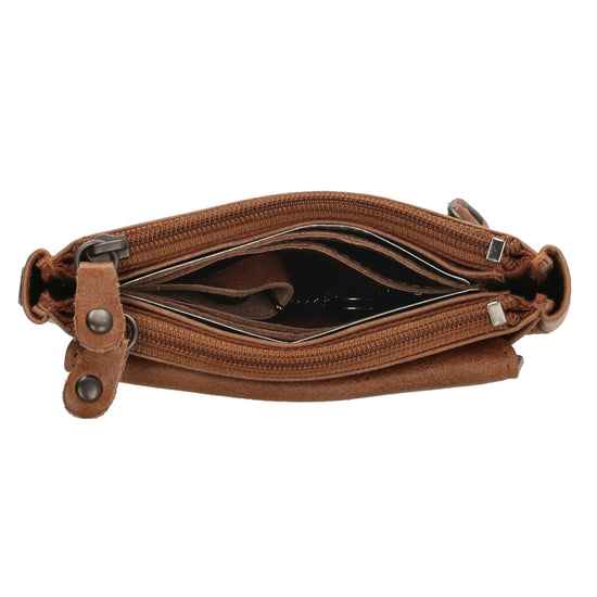 Schlüsseletui 13x7,5cm in Braun aus Leder mit Druckknopffach - leder-accessoires.com