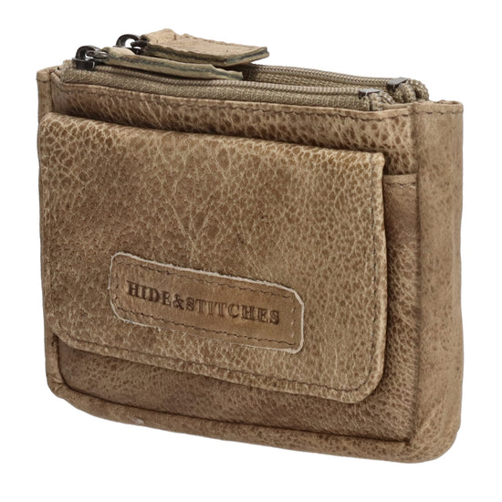 Schlüsseletui 13 x 7,5cm in Beige|Sand aus Leder - leder-accessoires.com