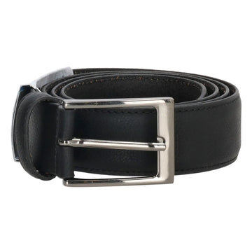Business-|-Anzugsgürtel 35mm Schwarz abgenäht mit Dornschließe - leder-accessoires.com