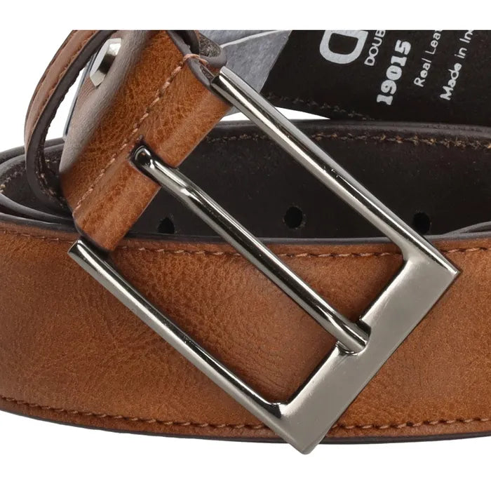 Business-|-Anzugsgürtel 35mm Cognac abgenäht mit Dornschließe - leder-accessoires.com