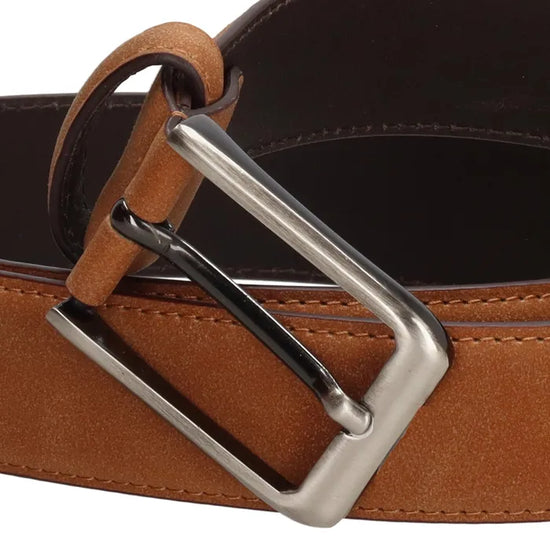Business-|-Anzugsgürtel 35mm Cognac abgenäht - leder-accessoires.com