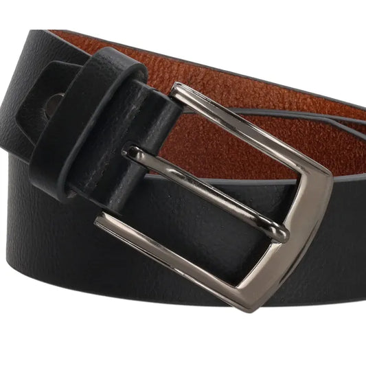 Schwarzer Ledergürtel Herren 4 cm – Jeansgürtel aus Leder