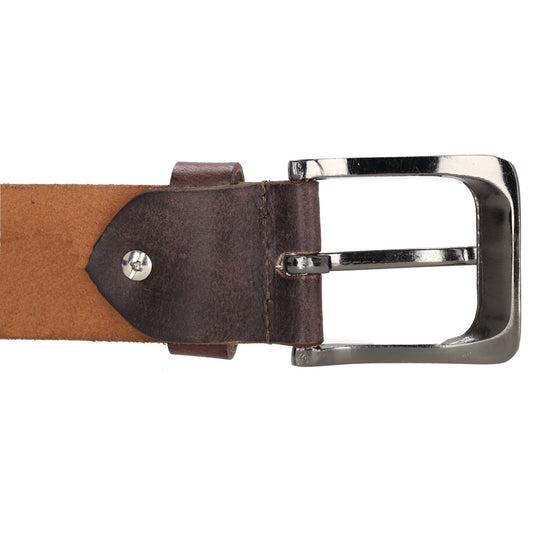 Brauner Vollrindleder Jeansgürtel 4cm breit – bis Größe 140