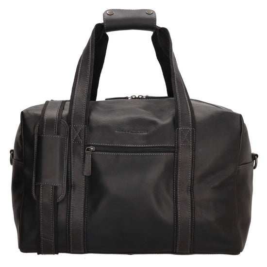 Reisetasche | Weekender 37 x 20 in Schwarz aus Leder - leder-accessoires.com