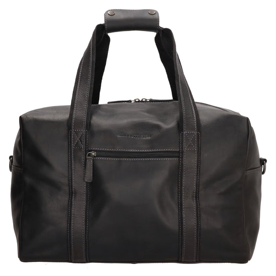 Reisetasche | Weekender 37 x 20 in Schwarz aus Leder - leder-accessoires.com