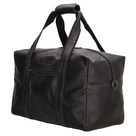Reisetasche | Weekender 37 x 20 in Schwarz aus Leder - leder-accessoires.com
