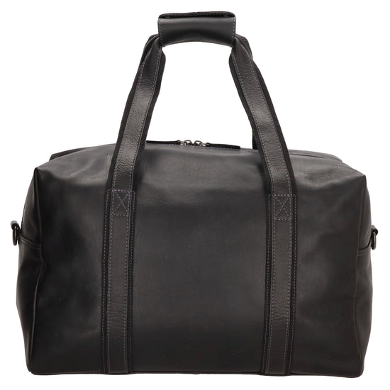 Reisetasche | Weekender 37 x 20 in Schwarz aus Leder - leder-accessoires.com