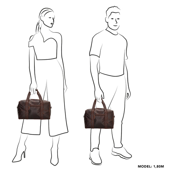 Reisetasche | Weekender 37 x 20 in Braun aus Leder - leder-accessoires.com