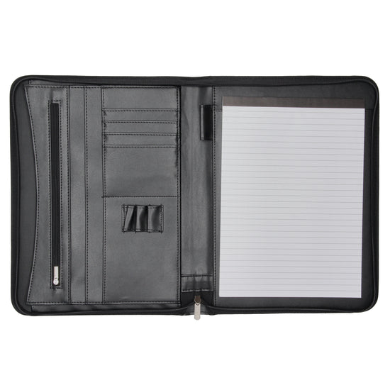 Dokumentenmappe|Organizer 27 x 35cm in Schwarz aus Leder - leder-accessoires.com