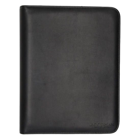 Dokumentenmappe|Organizer 27 x 35cm in Schwarz mit Metallklammer - leder-accessoires.com