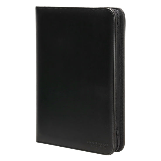 Dokumentenmappe|Organizer 27 x 35cm in Schwarz mit Metallklammer - leder-accessoires.com