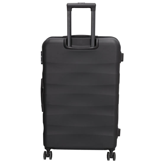 Hartschalen Kofferset in Schwarz 3-teilig aus ABS mit Schloss - leder-accessoires.com