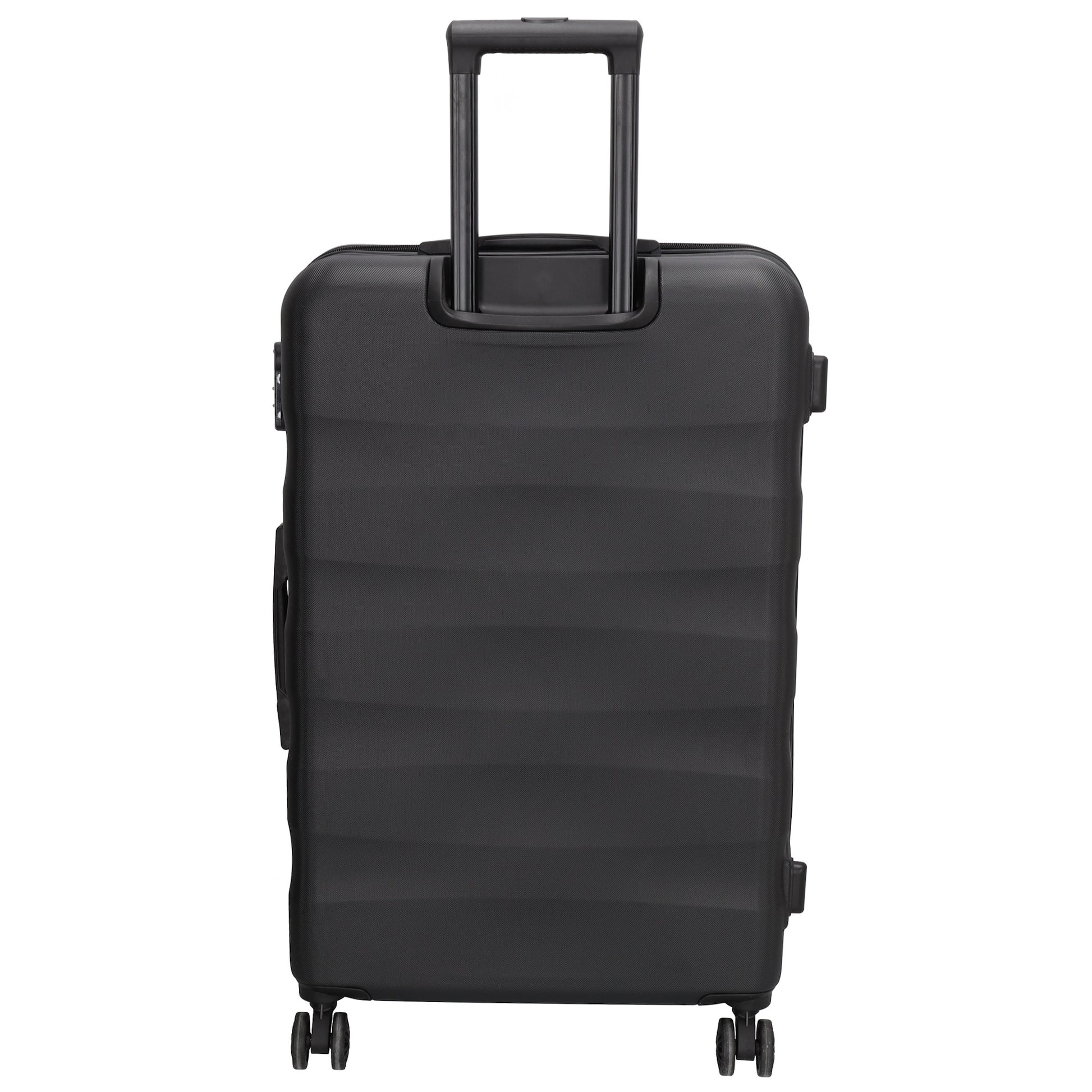 Hartschalen Kofferset in Schwarz 3-teilig aus ABS mit Schloss - leder-accessoires.com