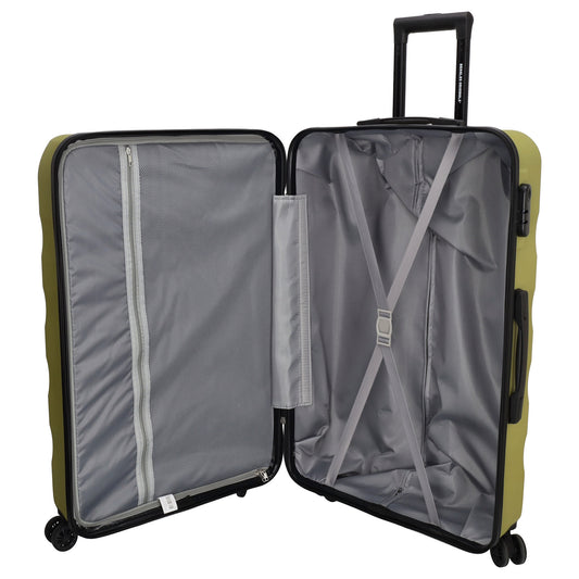 Hartschalen Kofferset in Olivgrün 3-teilig aus ABS - leder-accessoires.com