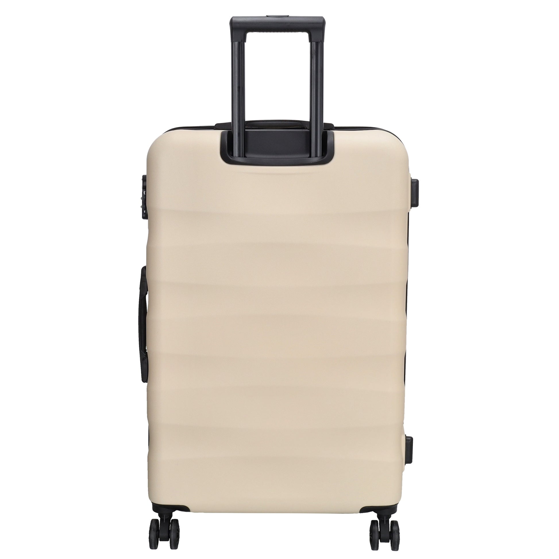 Hartschalen Kofferset in Beige 3-teilig aus ABS mit Rollen - leder-accessoires.com