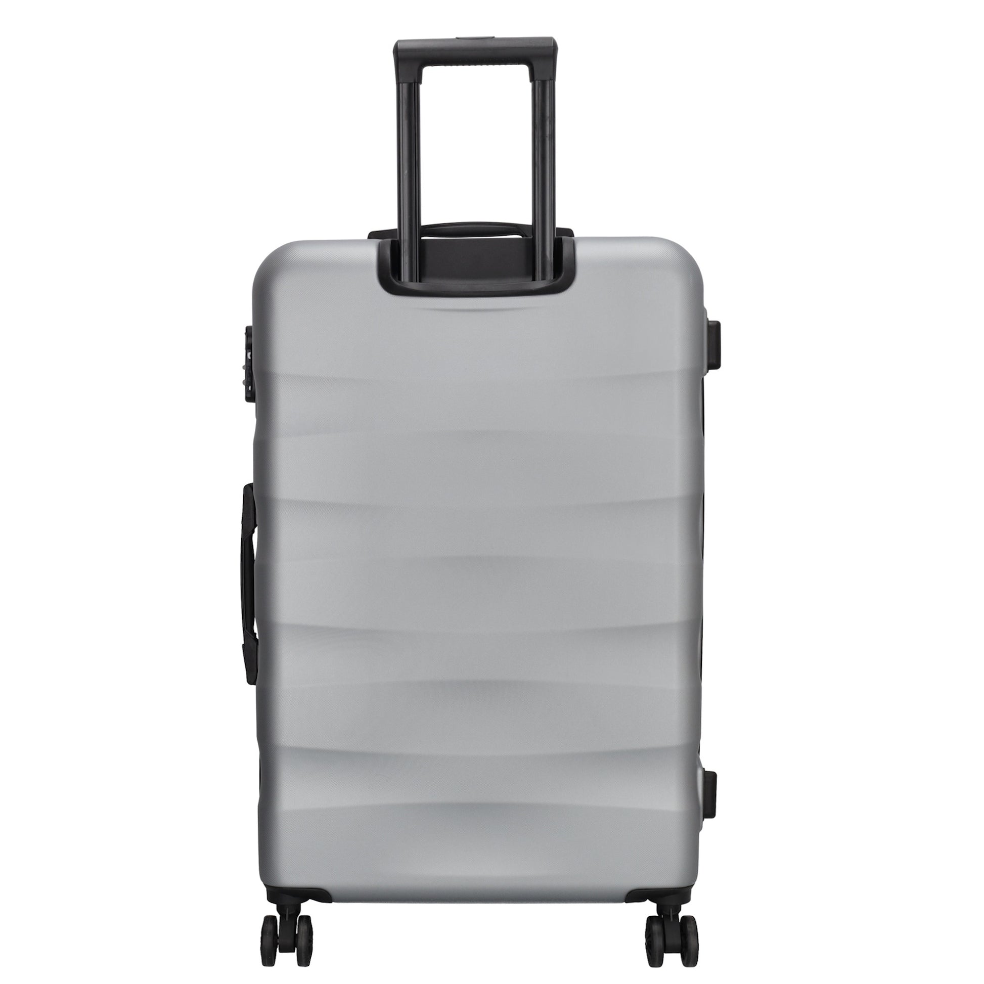Hartschalen Kofferset in Silber 3-teilig aus ABS mit Schloss - leder-accessoires.com