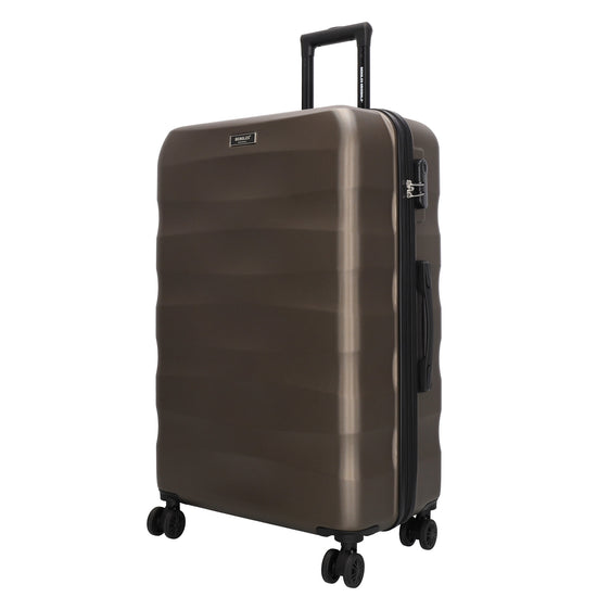 Hartschalen Kofferset in Bronze 3-teilig aus ABS mit Rollen - leder-accessoires.com