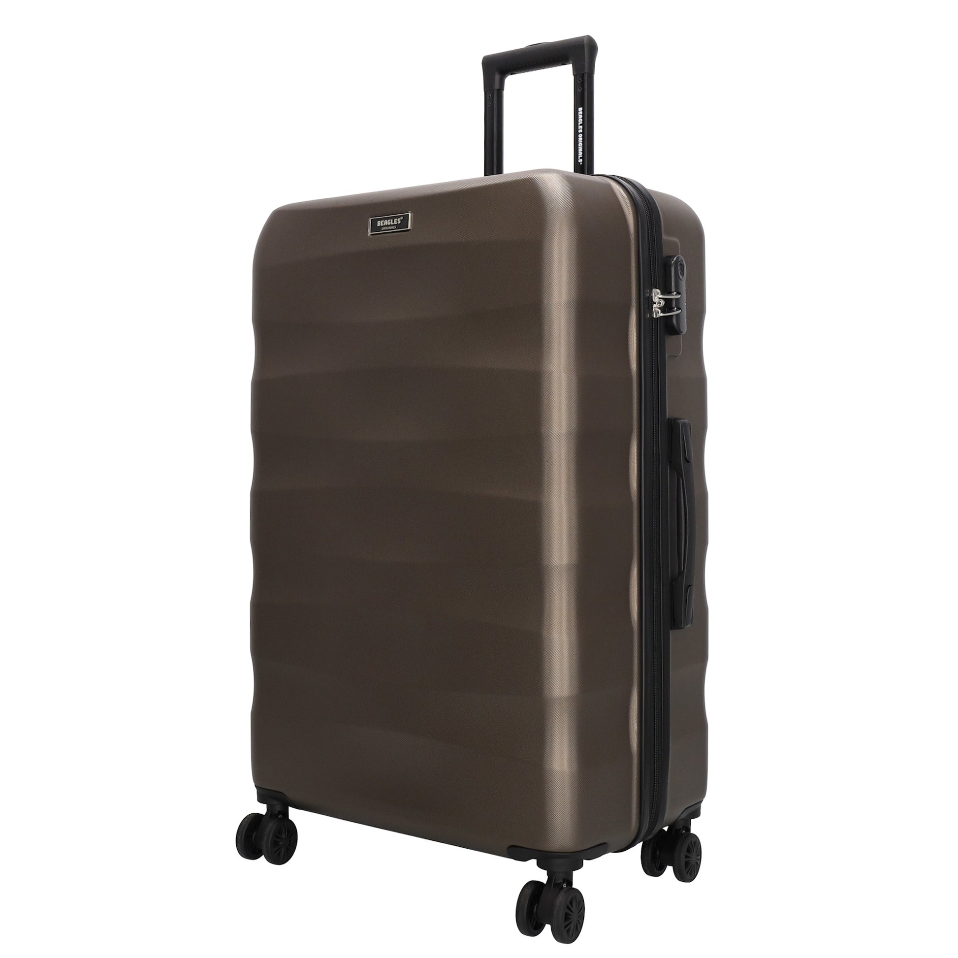 Hartschalen Kofferset in Bronze 3-teilig aus ABS mit Rollen - leder-accessoires.com