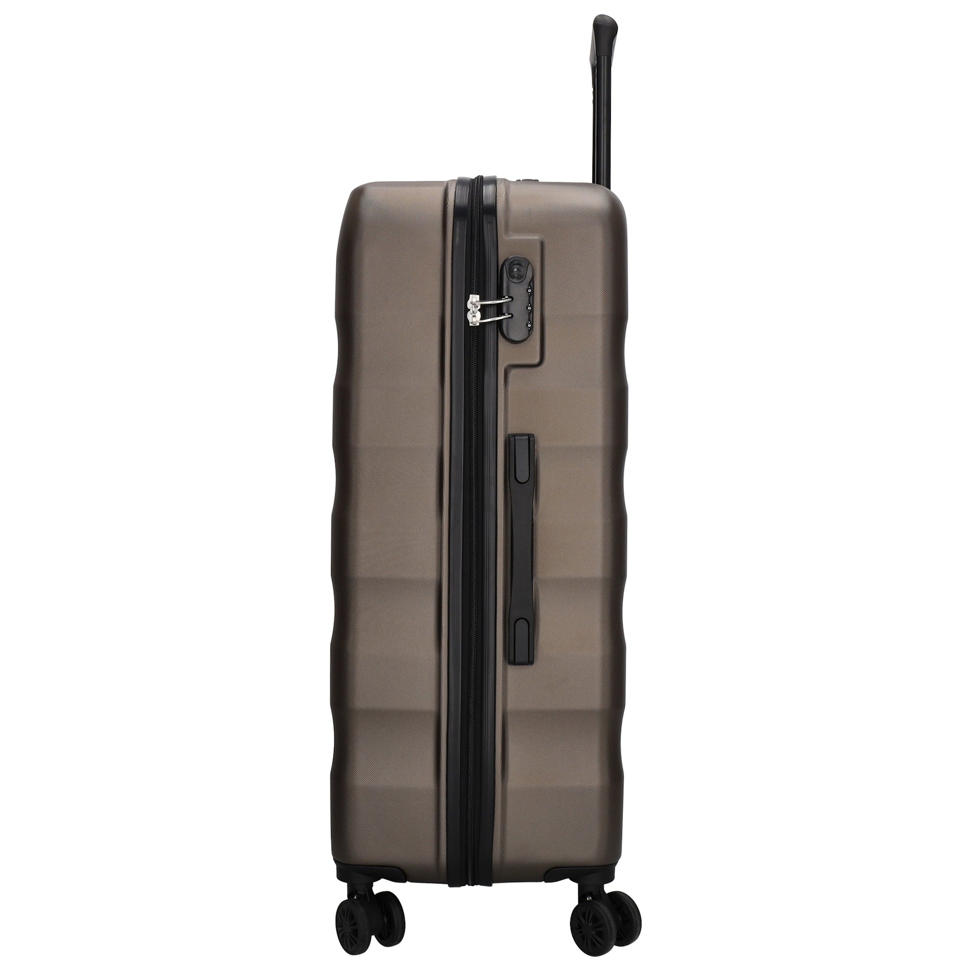 Hartschalen Kofferset in Bronze 3-teilig aus ABS mit Rollen - leder-accessoires.com