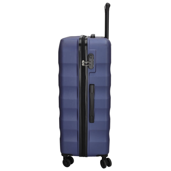 Hartschalen Kofferset in Blau 3-teilig aus ABS mit Rollen - leder-accessoires.com