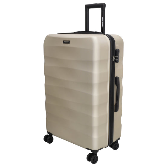 Hartschalen Kofferset in Champagner 3-teilig aus ABS - leder-accessoires.com