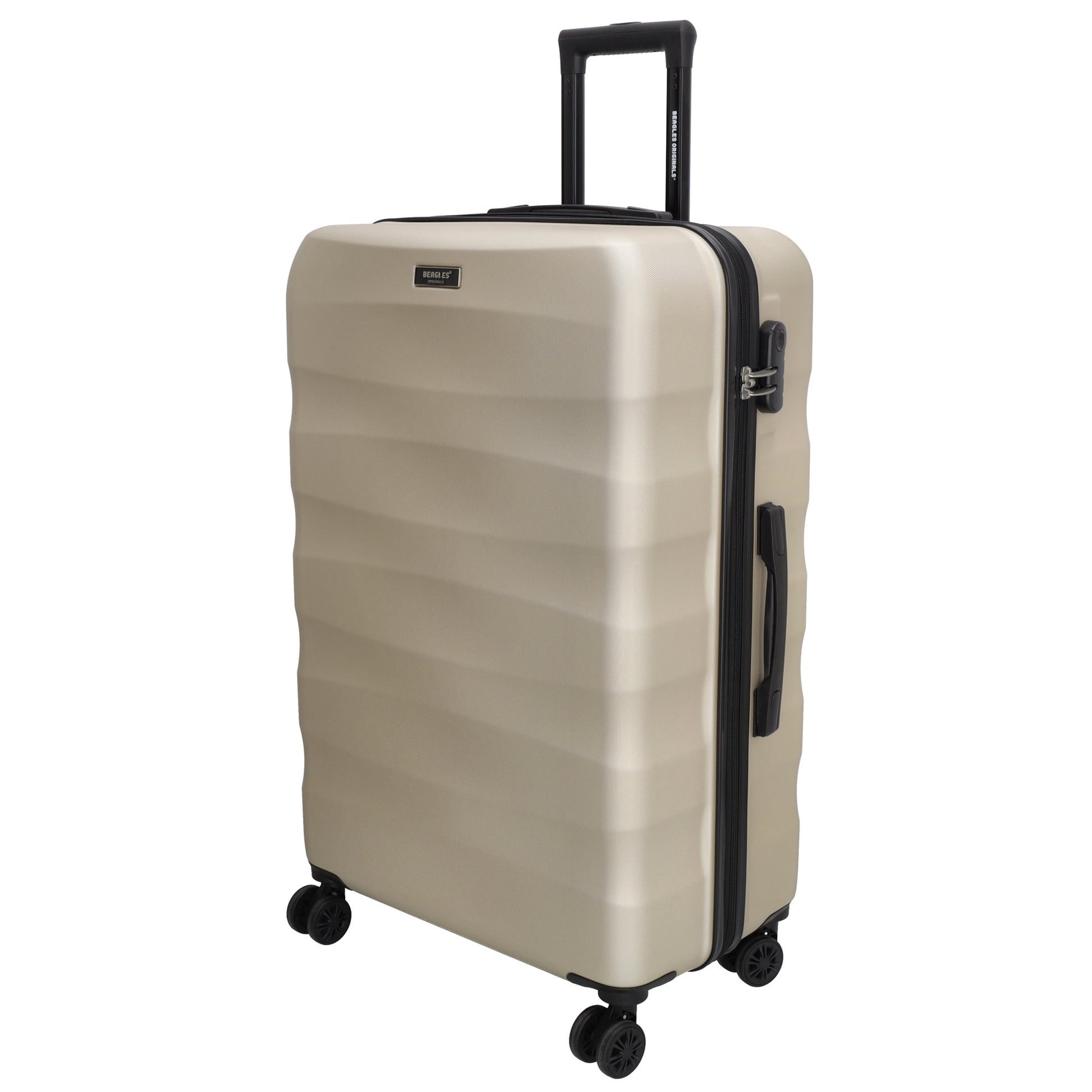 Hartschalen Kofferset in Champagner 3-teilig aus ABS - leder-accessoires.com
