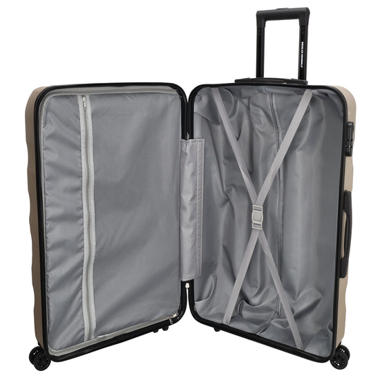 Hartschalen Kofferset in Champagner 3-teilig aus ABS - leder-accessoires.com