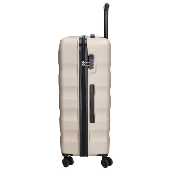 Hartschalen Kofferset in Champagner 3-teilig aus ABS - leder-accessoires.com