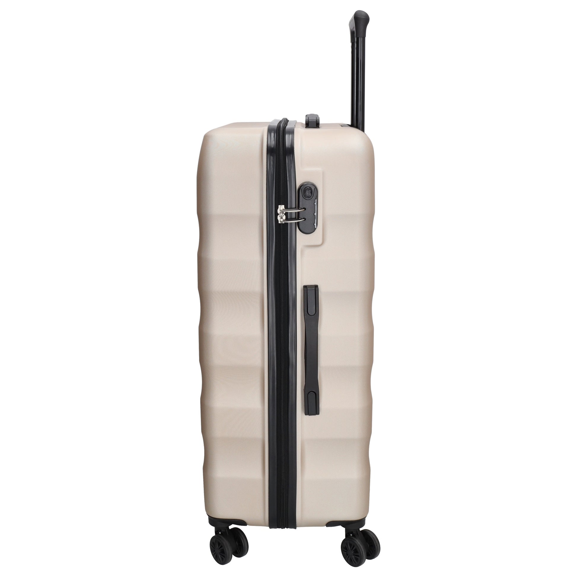 Hartschalen Kofferset in Champagner 3-teilig aus ABS - leder-accessoires.com