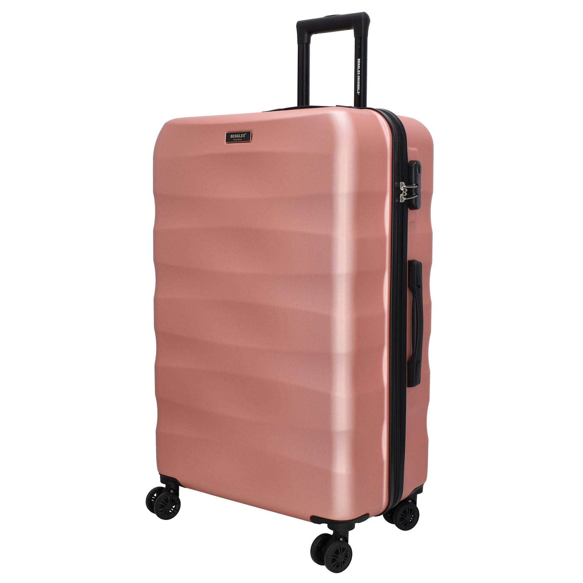 Hartschalen Kofferset in Rose Gold 3-teilig aus ABS - leder-accessoires.com