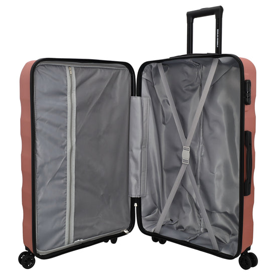 Hartschalen Kofferset in Rose Gold 3-teilig aus ABS - leder-accessoires.com