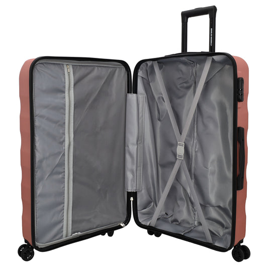 Hartschalen Kofferset in Rose Gold 3-teilig aus ABS - leder-accessoires.com