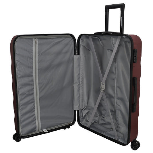 Reisetrolley 76cm in Burgunderrot mit 4-Rad aus ABS - leder-accessoires.com