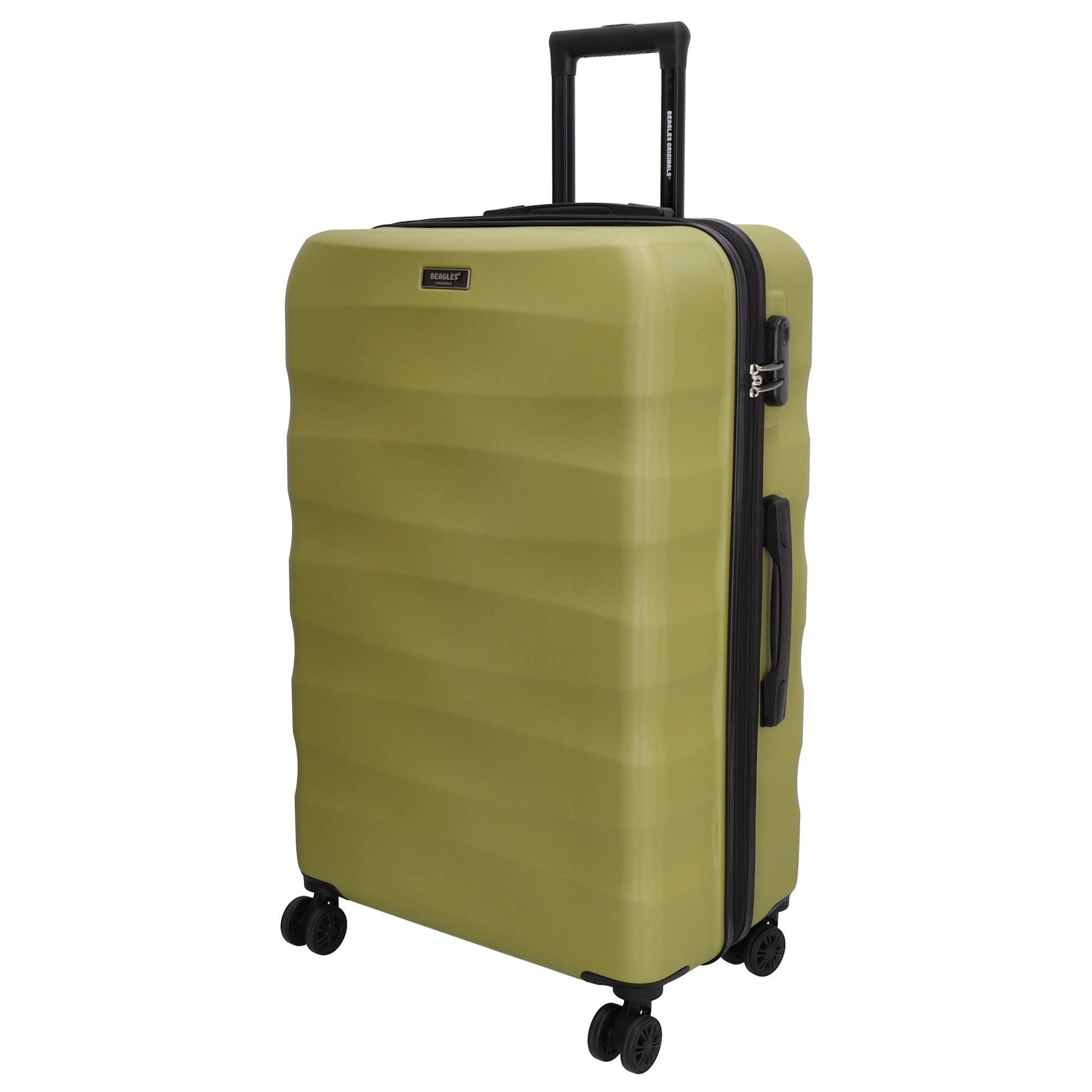 Reisetrolley 76cm in Olivgrün mit 4-Rad aus ABS - leder-accessoires.com