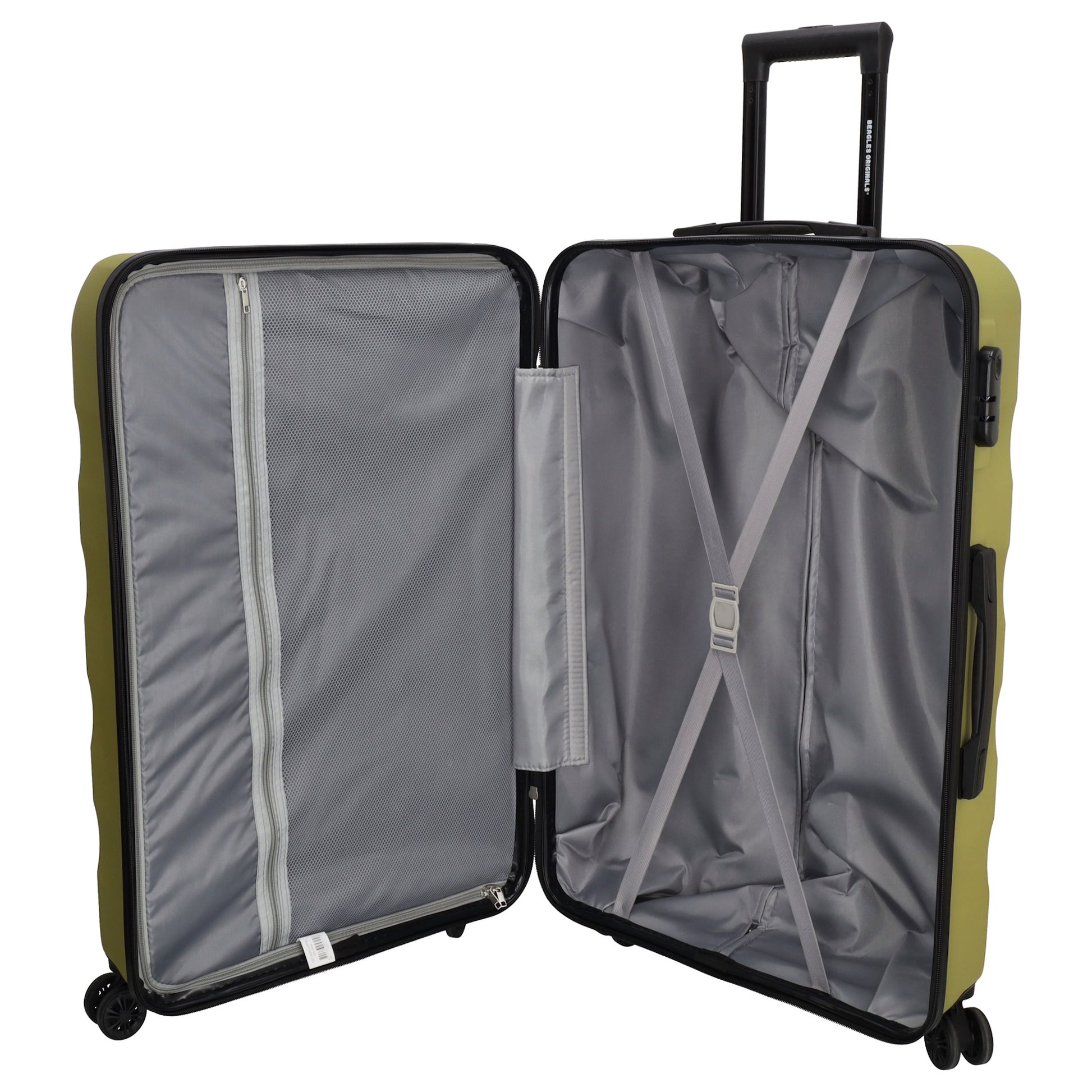 Reisetrolley 76cm in Olivgrün mit 4-Rad aus ABS - leder-accessoires.com