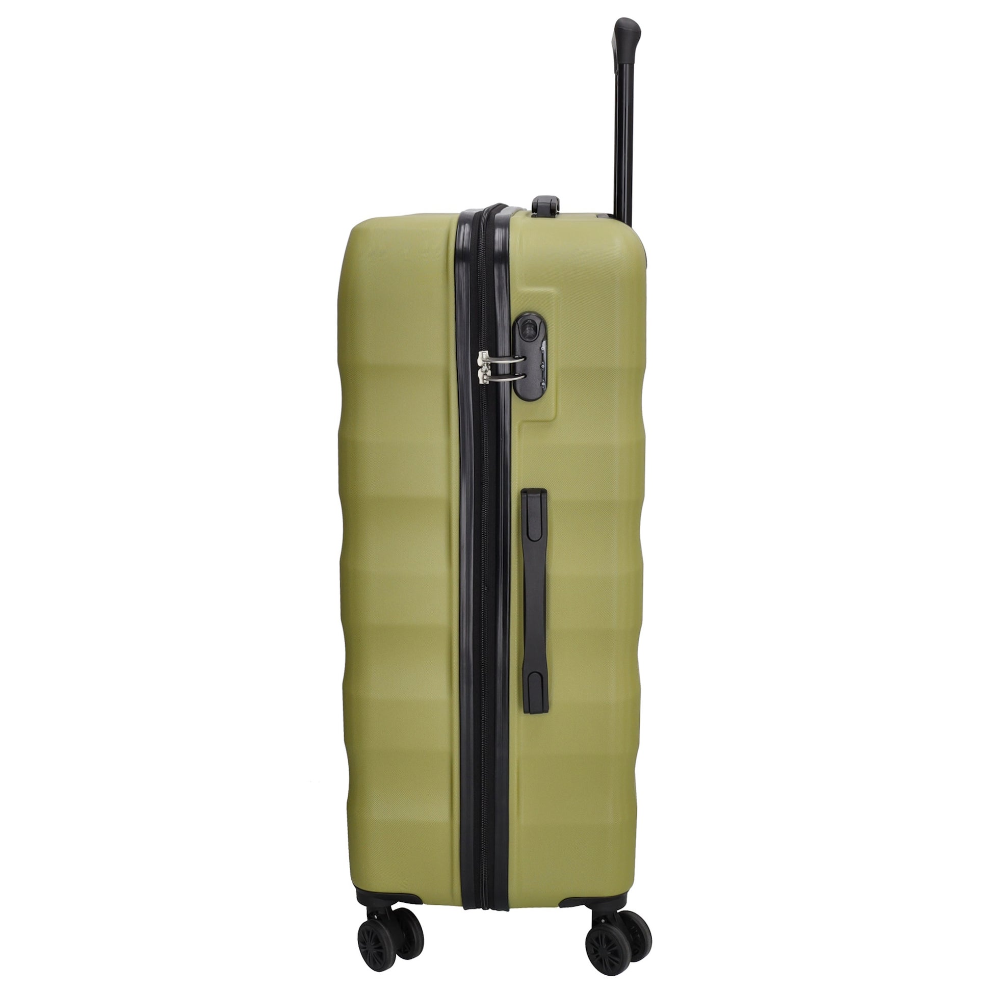 Reisetrolley 76cm in Olivgrün mit 4-Rad aus ABS - leder-accessoires.com