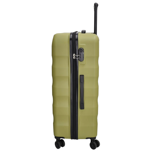 Reisetrolley 76cm in Olivgrün mit 4-Rad aus ABS - leder-accessoires.com