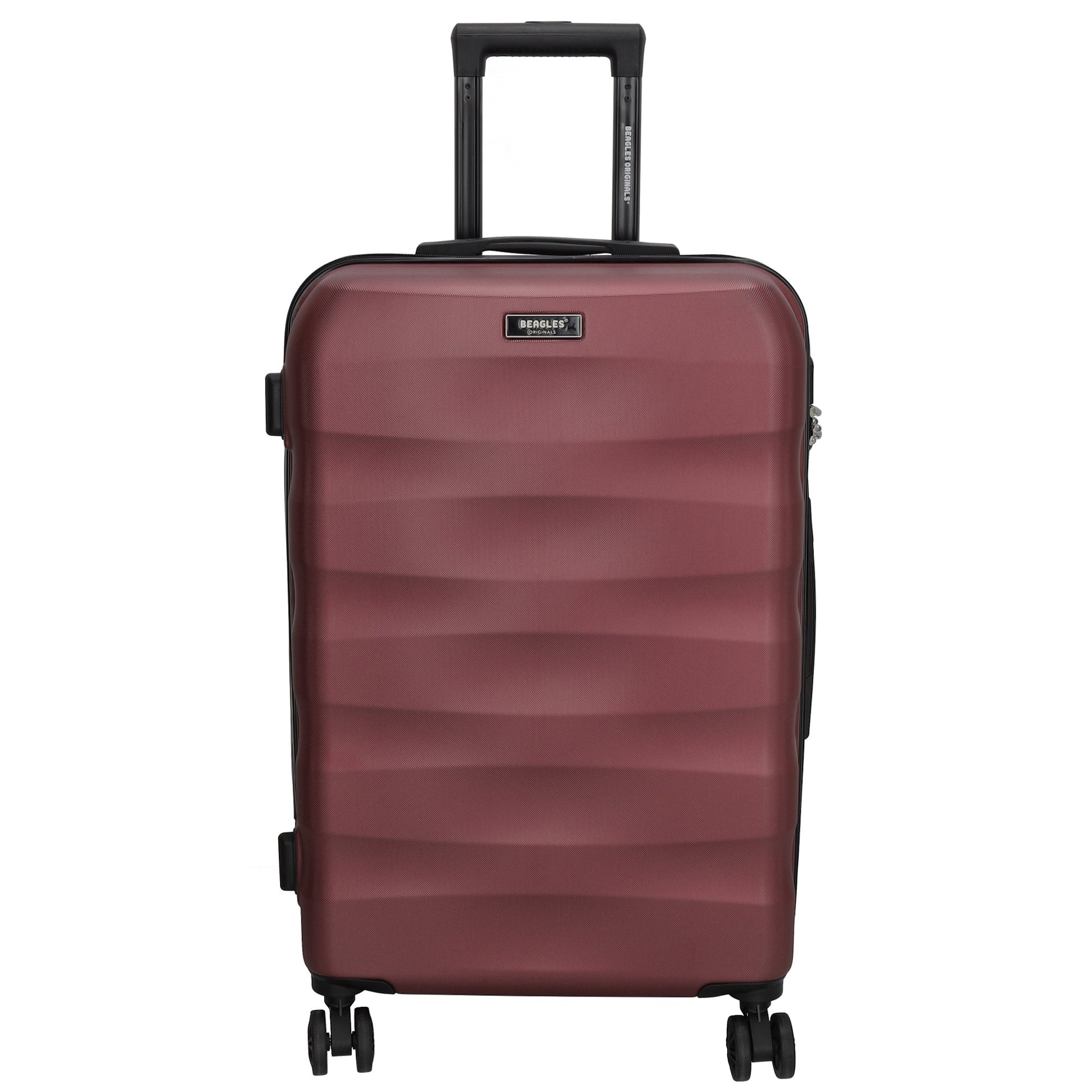 Reisetrolley 66cm in Burgunderrot mit 4-Rad aus ABS - leder-accessoires.com