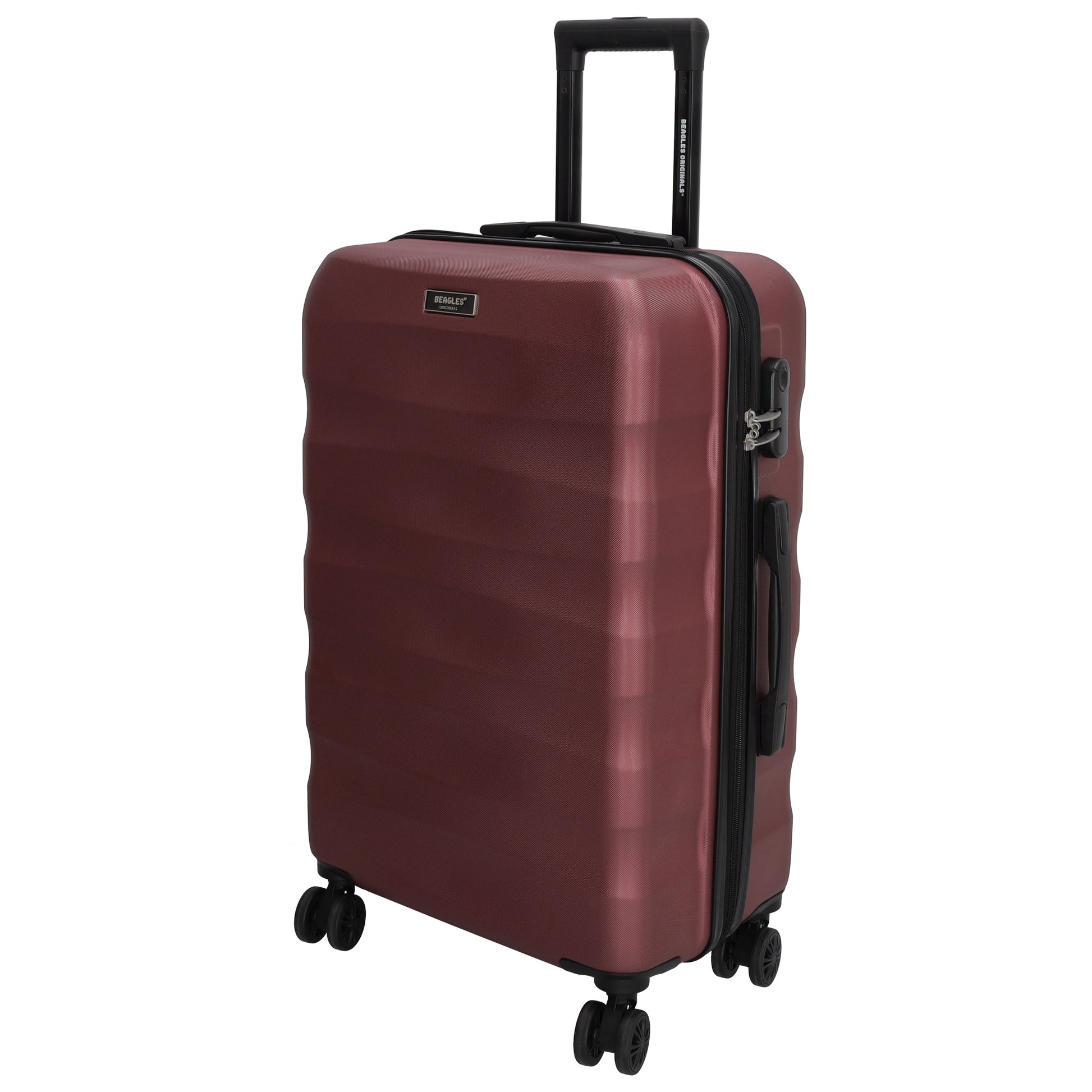 Reisetrolley 66cm in Burgunderrot mit 4-Rad aus ABS - leder-accessoires.com