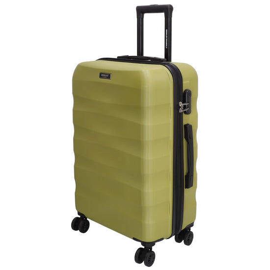 Reisetrolley 66cm in Olivgrün mit 4-Rad aus ABS - leder-accessoires.com