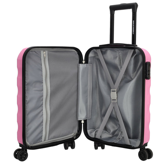 Reisetrolley|Handgepäck in Rosa mit 4-Rad aus ABS